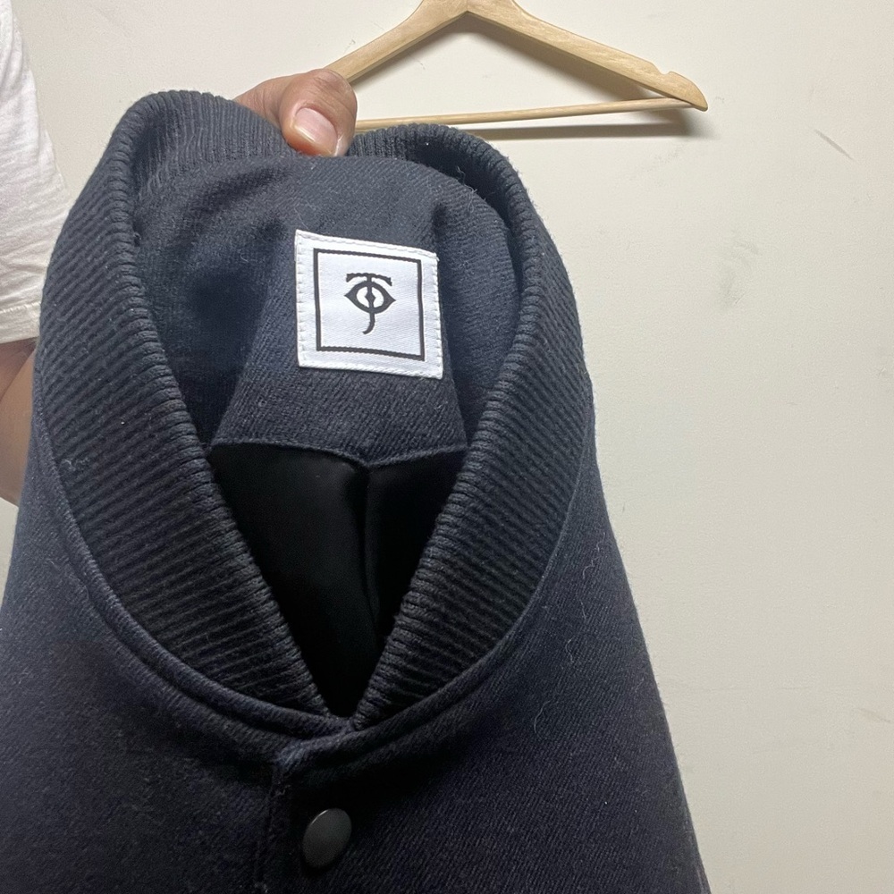 Temple of Jawnz Navy and Gray Varsity Jacket - Picture 7 of 7